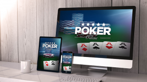 online poker shown on different screens